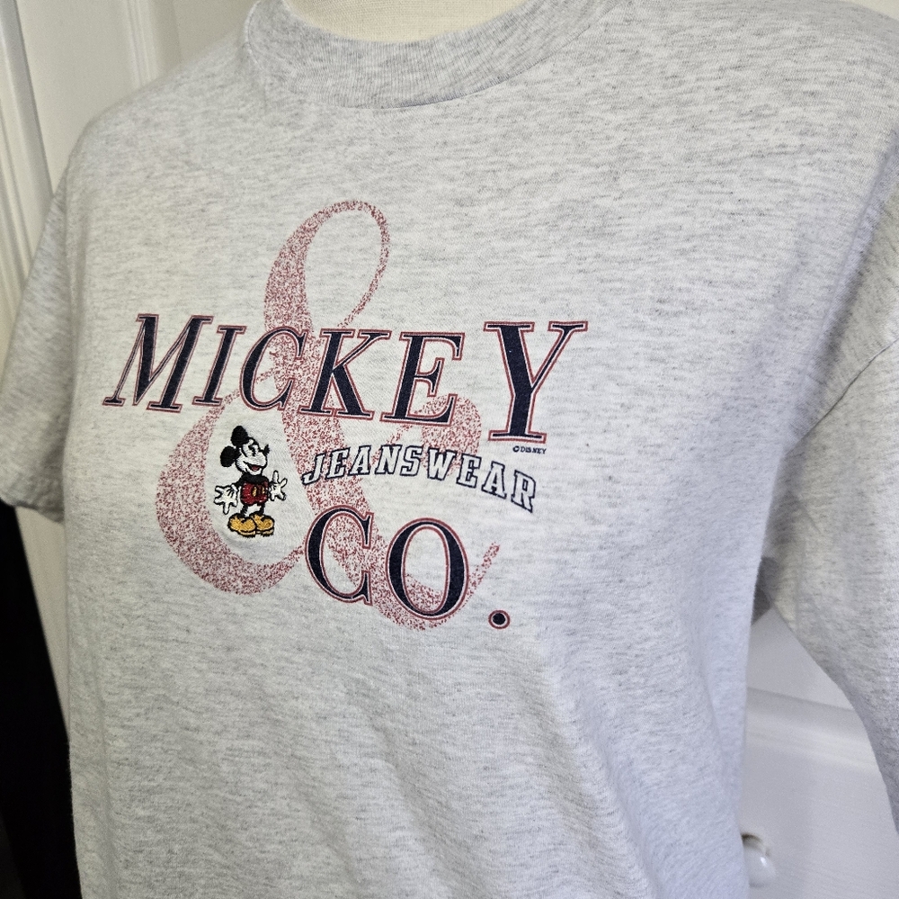 Vintage Y2k Light Gray Disney Mickey & Co. T-Shirt - Picture 2 of 7